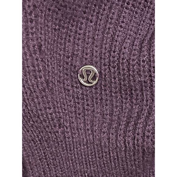 Lululemon Merino Wool Sweater Purple Size 8 Thumbhole Knit Pullover - Picture 9 of 9